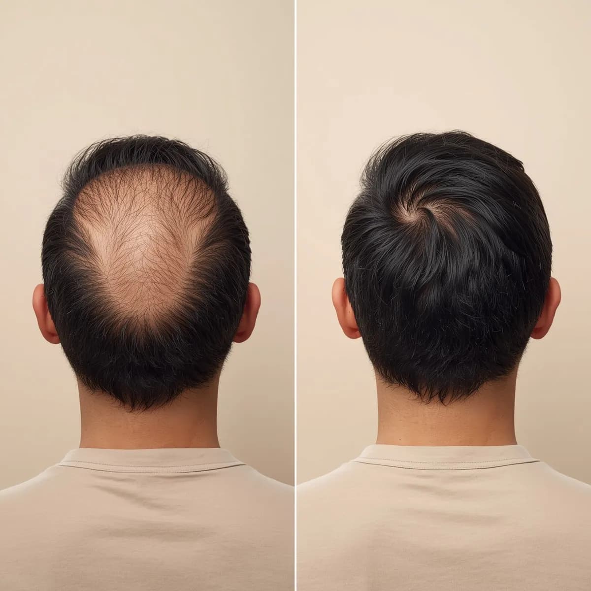 Hair transplant result 1 at Calyx Skin Lab
