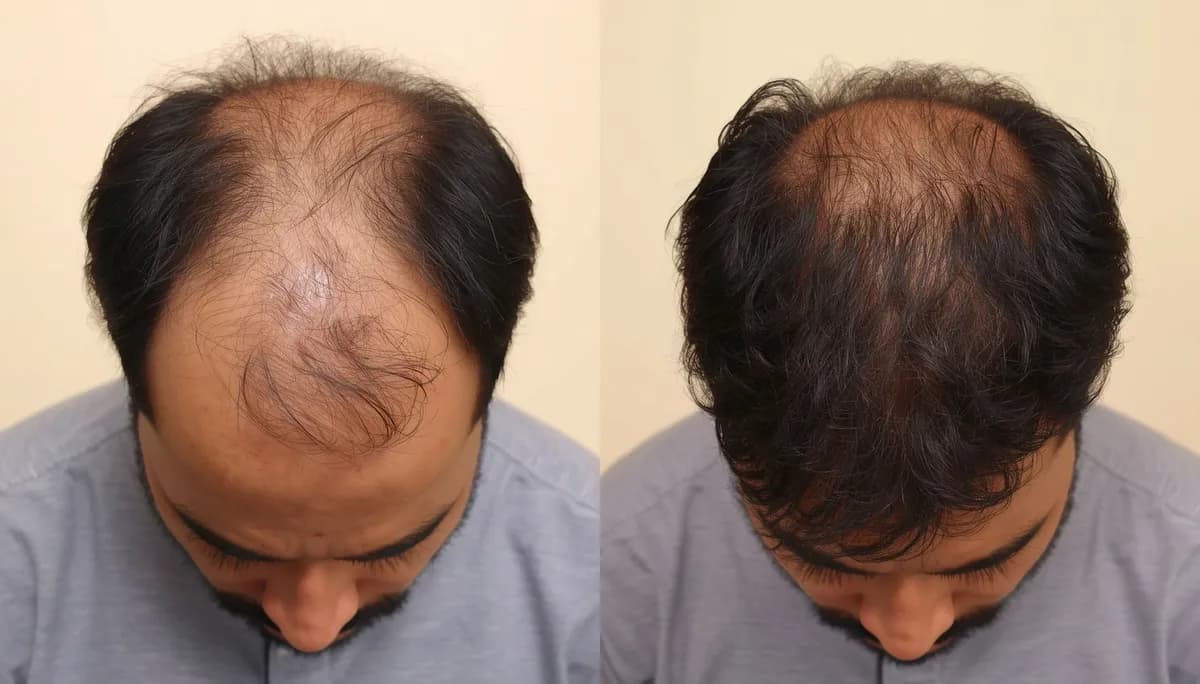 Hair transplant result 2 at Calyx Skin Lab